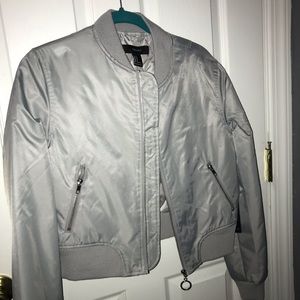 Never worn! Grey bomber jacket